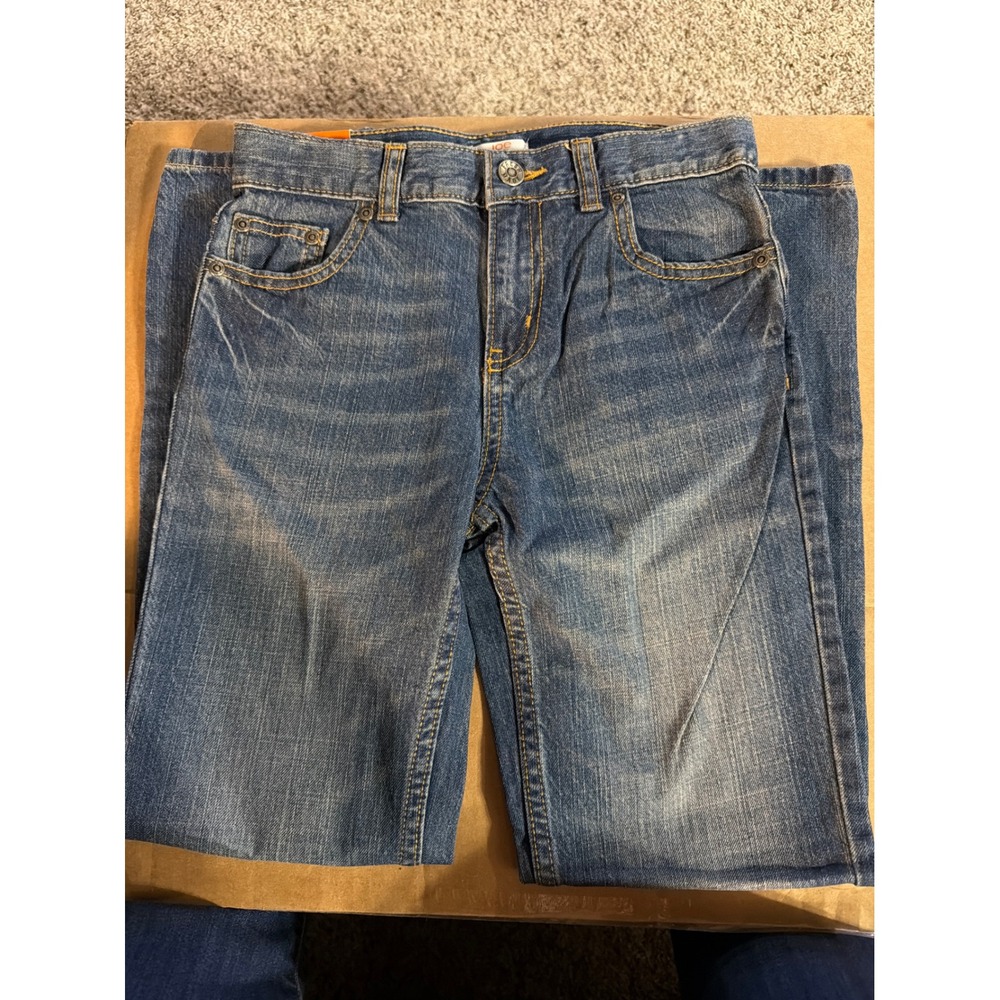 Joe Fresh Boys Skinny Jeans Medium Wash Adjustable Waist Size 10 Denim Pants